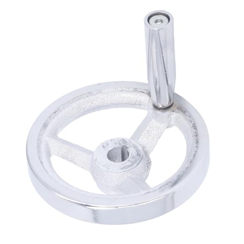 NDNCZDHC 12x100mm Round Hand Wheel with Revolving Handle, Lathe Hand Wheel Cast Iron Handwheel