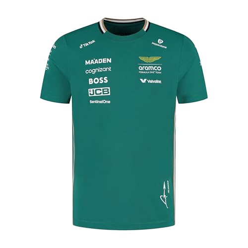 Aston Martin F1 2025 Homme T-Shirt Équipe Fernando Alonso Vert - Taille: XL