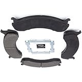 Dwvksz Rear Brake Pad with Hardware for International Harvester 3300 2009 6.0L V8, for Blue Bird SHL TC2000 1998 1999 2000 2001 2002 2003 5.9L l6, 1 pcs