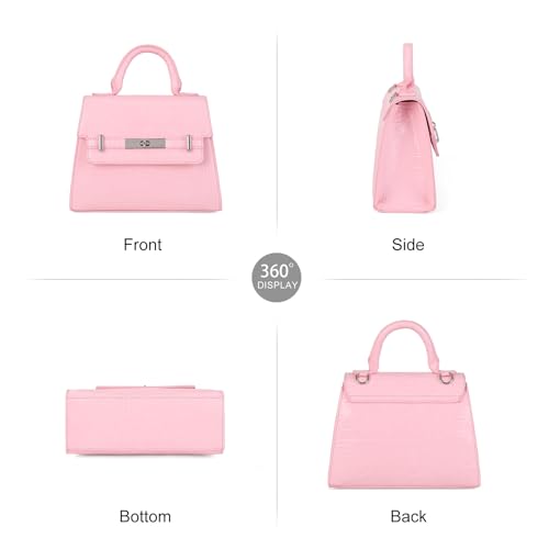 Image of Small Cute Top Handle Bag Crossbody, Designer Summer Purse for Women | Vegan Leather /Straw, 2.5L Capacity, Fits 6.7-inch Phone /Small Wallet /Passport, Versatile for Dressy Outfit /Everyday Use