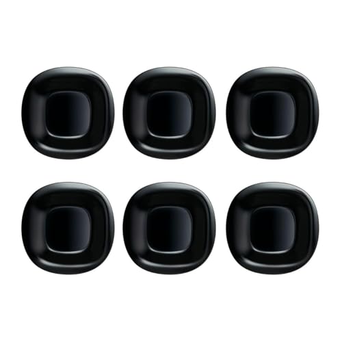 Luminarc Carine Negro 6 Plato Llano Vidrio Apto Microondas Apto Frigorífico Reciclable