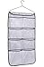 MISSLO Sturdy Hanging Closet Double Sided Bra Stocking Clothes Socks Organizer 15 Large Mesh Pockets, White