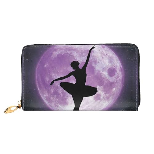 Portefeuille femme cuir imprimé ballerine pochette voyage zippée tendance