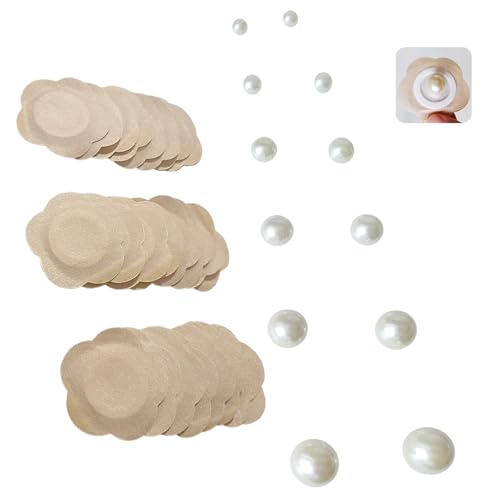 12PCS Round Ball-Shape Belly Button Plug Post Tummy Tuck for Liposuction or Umbilical Hernia Repair （6 Different Sizes& 24 pc Breathable Patch) （Off White）