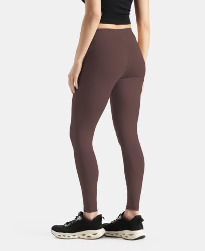 Image of Jockey AW87 Women Super Combed Cotton Elastane Stretch Leggings with Ultrasoft Waistband