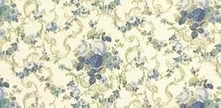Dollhouse Miniature 3 Pack Wallpaper: Roosevelt Rose, Blue