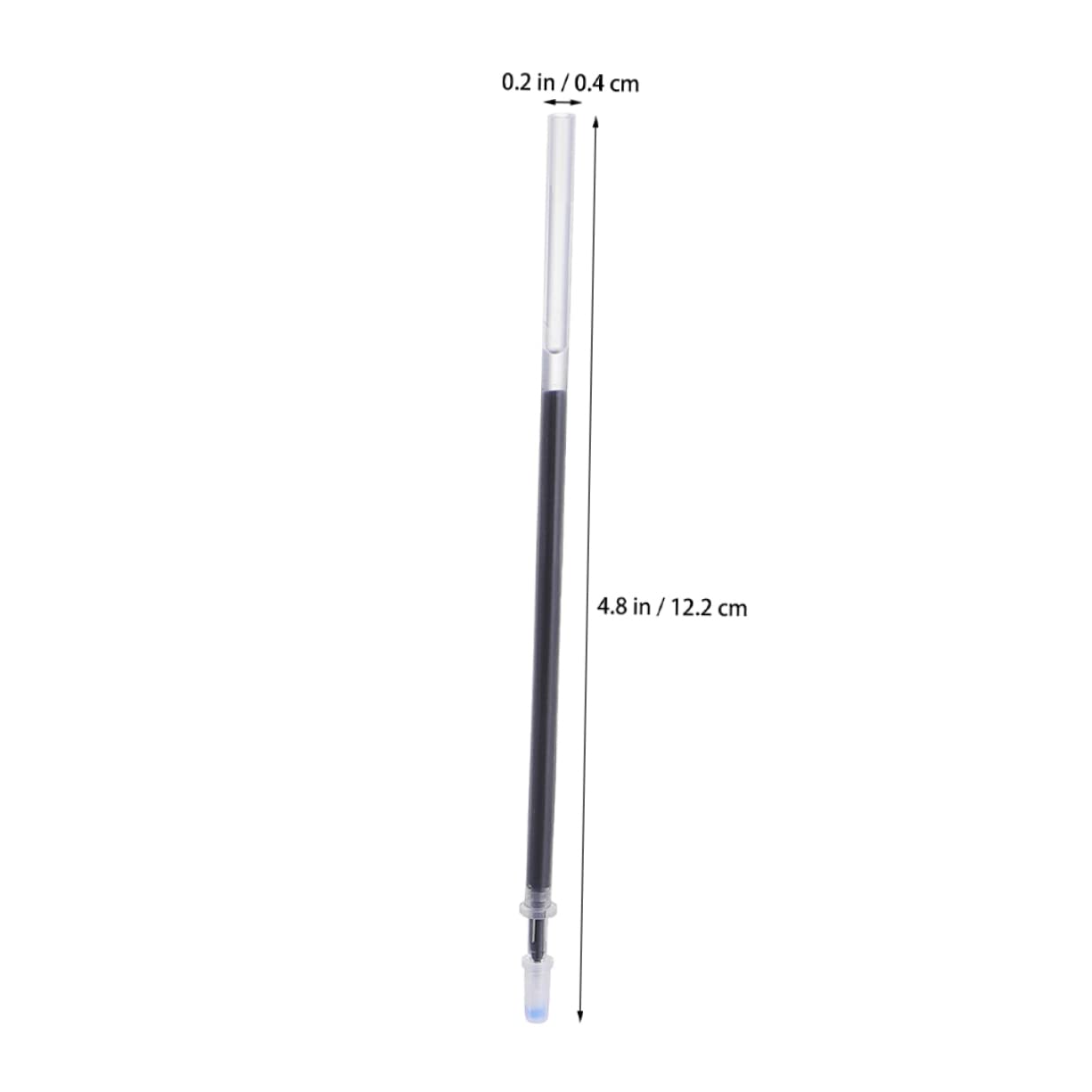Ricariche Penna Gel 0.5mm Nere 200 Pezzi, Plastico