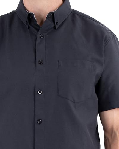 Image of Visive Mens Shirts Multi Packs Short Sleeve Button Down Dress Shirts Solid Color Big and Tall