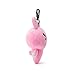 BT21 COOKY Character Soft Plush Stuffed Animal Keychain Key Ring Bag Charm, 12 cm, Pink