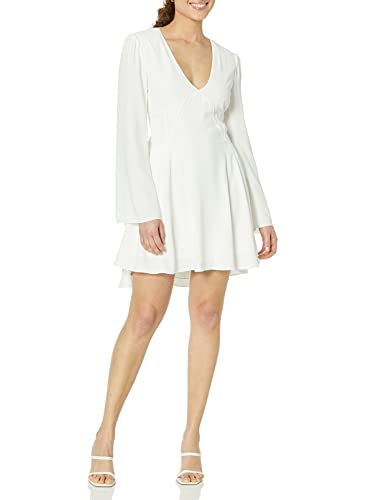 The Drop Women's Snow White Mini Dress with Open Back by @carolinecrawford, M