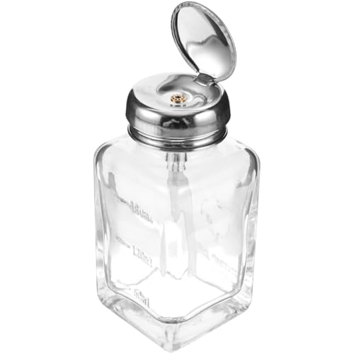 Homoyoyo 1Pièce Bouteille Verre avec Pompe pour Dissolvant de Vernis à Ongles Flacon Vide Pratique et Durable pour et Cosmétiques