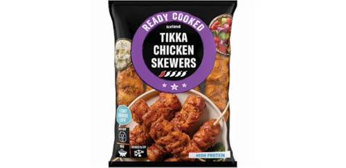Iceland Ready Cooked Tikka Chicken Skewers 340g