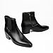 QEOSNBX Men'S Classic Leather Chunky Heel Chelsea Boots With Side Zipper Fashion Pointed Toe Elastic Band High Top Block High Heel Formal Chukka Booties For Casual Business Party Wedding (Black,11)