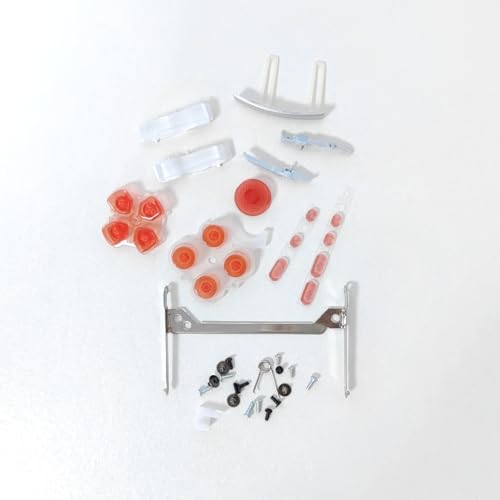 Hzxkqmil Replacement Full Housing Shell Cover Faceplate Case with Buttons Screws Set for Sony PSP 3000 Console (Transparent Red)