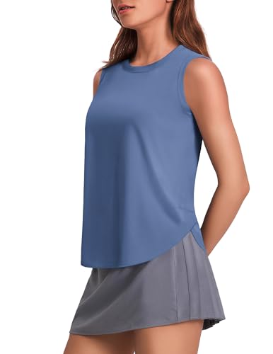 Image of PINSPARK Workout Tank Tops Woman Ice Silk UPF 50+ Athletic Yoga Shirts