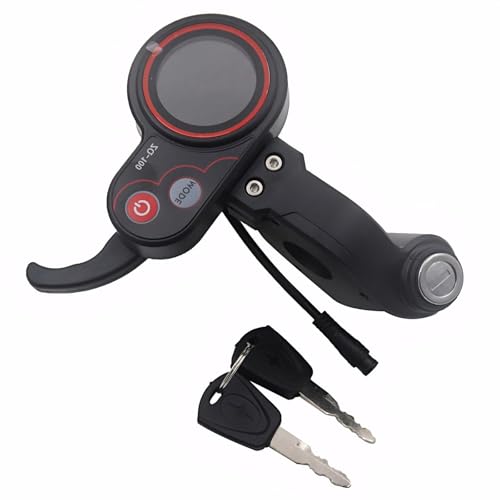 PLCPDM Patinete eléctrico con control de pulgar con seguridad activada por tecla, visualización de datos en tiempo real y monitor de velocidad del salpicadero y pantalla