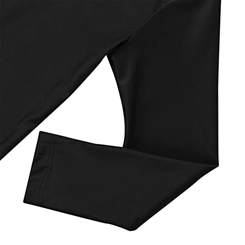 Iiniim Kids Boys Girls Mock Neck Long Sleeve Unitard Leotard Full Length Body Suit Jumpsuit Catsuit Dance Wear Costumes Black 7-8 #TOP7