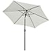 Outsunny Parasol inclinable de jardin balcon terrasse manivelle toile polyester imperméabilisée haute densité 180 g/m² Ø2,7 x 2,35H m alu crème