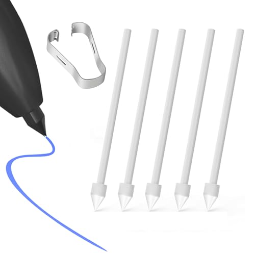 Image of 5pc Replacement Plastic Tips /Nibs for Galaxy Tab S Pen, Compatible with Tab /Mobile S24, S23, S22, S10, S9, S8, S7, S6 + / Lite /Ultra /FE Series (White)