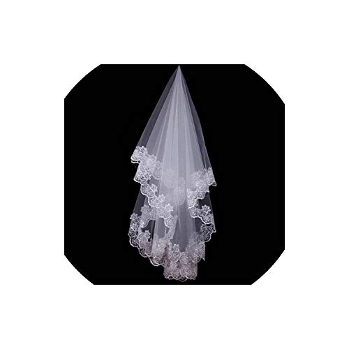 Hot Wedding Accessories Short Wedding Veil White Ivory One Layer Bridal Veil,White,150Cm