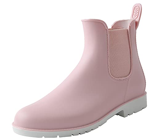 Harssidanzar Damen Chelsea Boots - Wasserdichte Garten & Regenstiefel