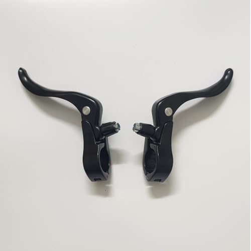 LOOEEL 1 Pair Bike Brake Levers,Mechanical Disc Brake Lever Lightweight Aluminum Alloy Bicycle Disc Brake Handles Cycling Brake Levers for 22.2mm Bicycle Handlebars-Black
