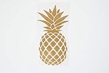 Gold Glitter Pineapple Iron On Transfer, Pineapple Iron on Transfer (Gold Glitter, 7' Tall x 3.6' Wide)