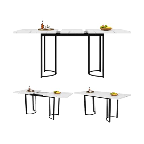 Billg Mesa de Comedor Extensible 140-179.5 x 80cm, Moderno Mesa C...