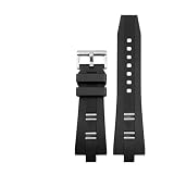 Generico Accessori for cinturini for orologio in gomma impermeabile in silicone Ting compatibili con DIAGONO Bocca convessa nera 26mmx9mm da uomo