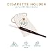 Handcrafted 6 Inch Long Wooden Cigarette Holder – Fits Regular & Slim Cigarettes – Vintage Style Reusable Smoking Accessory (6mm Slims)