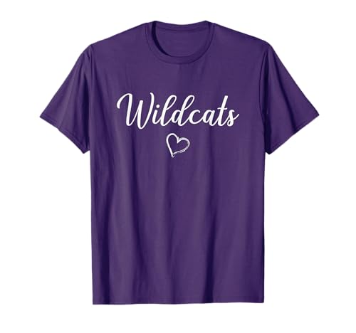 Baker County Wildcats Above Small Heart T-Shirt