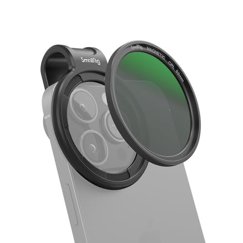 Image of SmallRig 52mm Magnetic Circular Polarizers Filter Kit (Magnetic Polarizing Filter + Universal Magnetic Filter Ring), HD Optical Glass Circular Magnetic CPL Polarizing Filter Kit for Phone - 4389