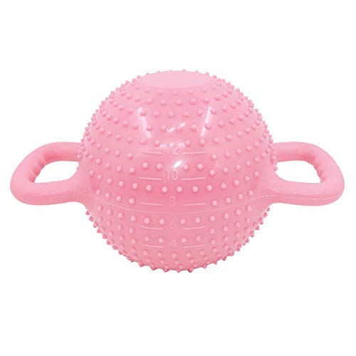 eamqrkt Portátil Agua Lleno Kettlebells Ajustable Peso Pesas Fitness Herramienta Antideslizante 2 Oreja Mango - Rosa