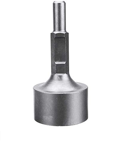 WERHE Post Driver HEX30 85 mm, Robust Stainless Steel for Star Pickets and Posts, Compatible with Demolition Hammers