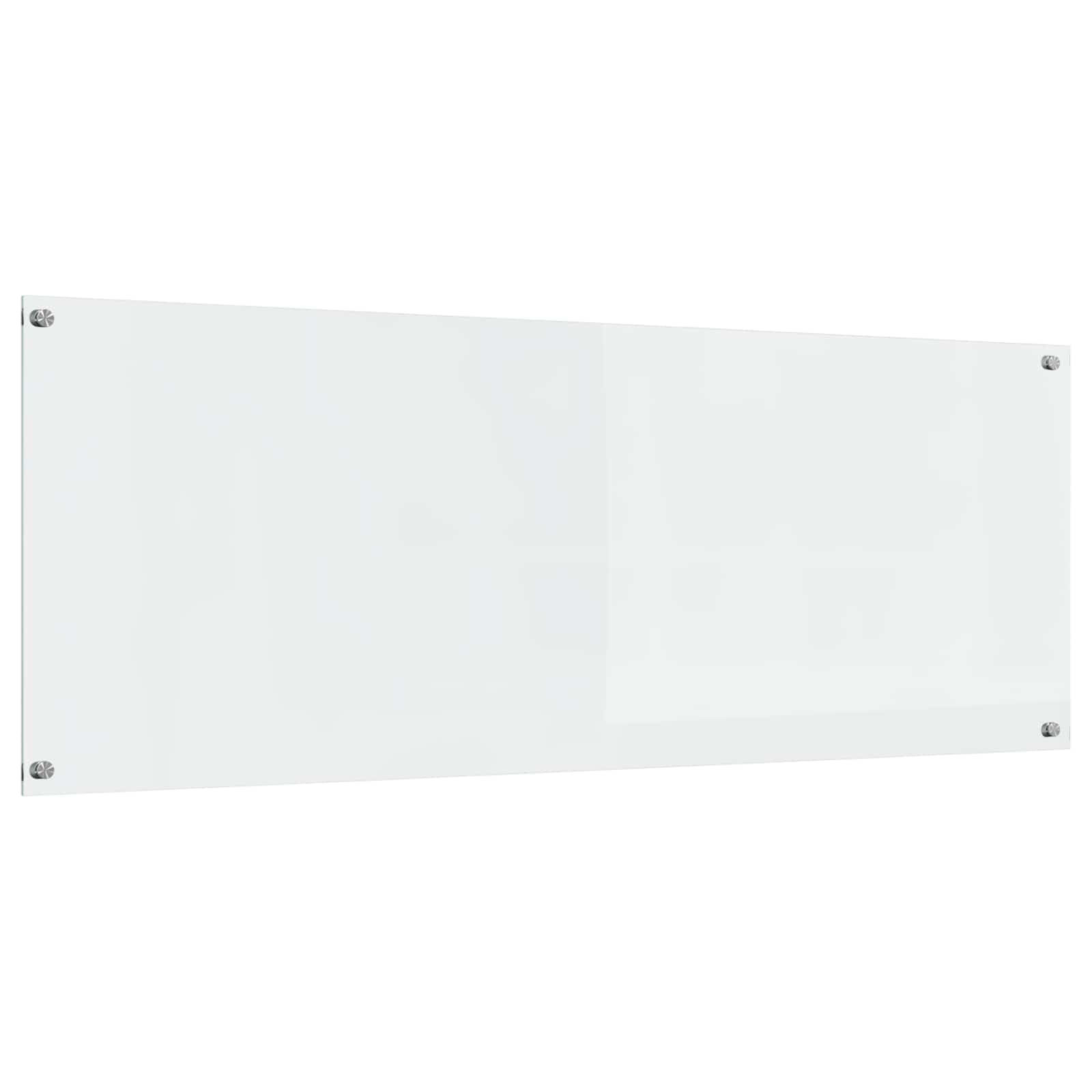 Küchenrückwand Transparent Gehärtetes Glas 110 x 40 cm mit 4 vorgebohrten Löchern Hitzebeständig Schutz für Wand Modernes Design für Küche Kochen Backen Braten