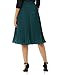 GRACE KARIN Women's Vintage A-line Pleated Flared Midi Chiffon Skirts Blackish Green L