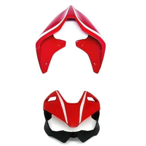 Carénage de phare avant rouge avec couvercle arrière et aileron moto Streetfighter V4 V4s
