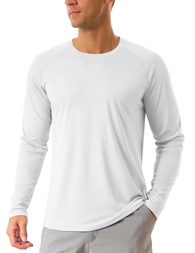 TACVASEN Herren UV Shirts Langarm Atmungsaktiv Sonnenschutz Outdoor Rash...