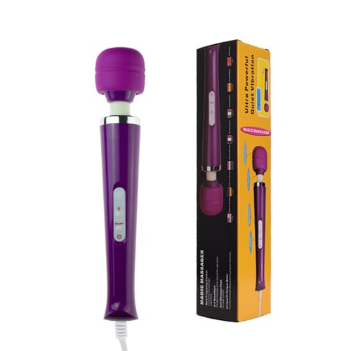 LEBEMPEL Vibrating Wands for Her 120v A Purple Powerful Adult Massage Tool Premium Silicone and ABS Multifunctional Waterproof Design