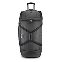 High Sierra Fairlead Drop-Bottom Wheeled Duffle, Mercury/ Black, 55cm