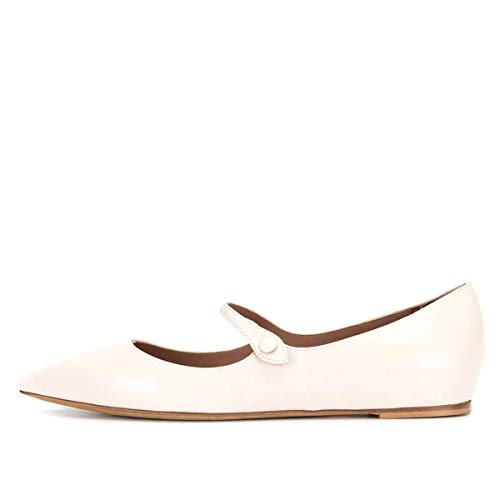 XYD Women Pointed Closed Toe Buckle Strap Flats Slip On Fashion Party Dress Ballet Shoes2