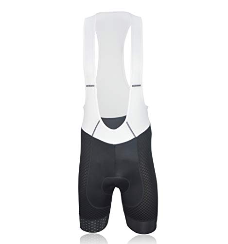 Morethan サイクリングパンツ サイクルパンツ ビブパンツ パッド付き メンズ BVP-003、ブラック、L