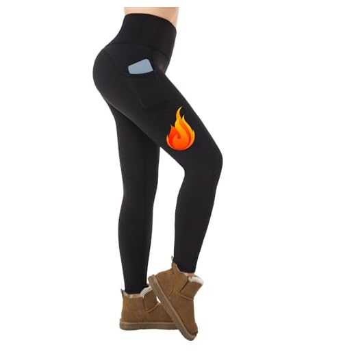 ineepor Leggings Termicos Mujer Invierno Leggings con Forro Polar con Bolsillos Cintura Alta Leggings Impermeables de Invierno