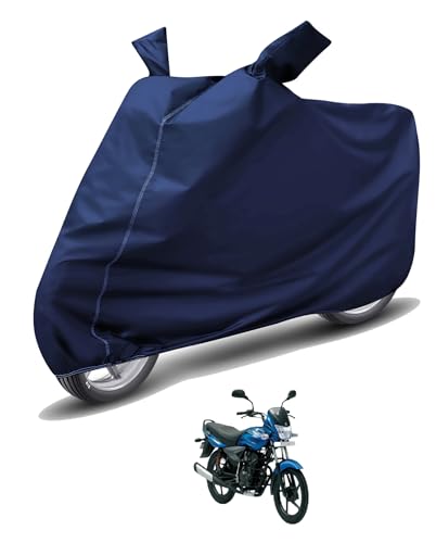 Image of Auto Hub Waterproof Bike Cover Compatible with Bajaj Platina 125 Dustproof, UV Protection Two Wheeler Bike Platina 125 Cover - Blue