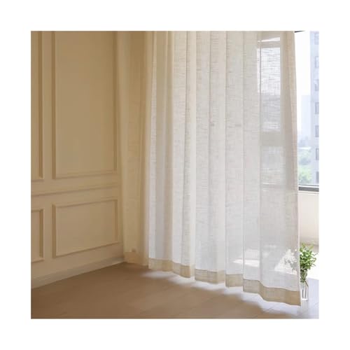 Rideaux transparents modernes en lin épais pour salon chic