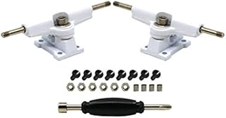 Teak Tuning Fingerboard Spacer Trucks with Standard Tuning, White - 32mm Width - Tuned & Assembled