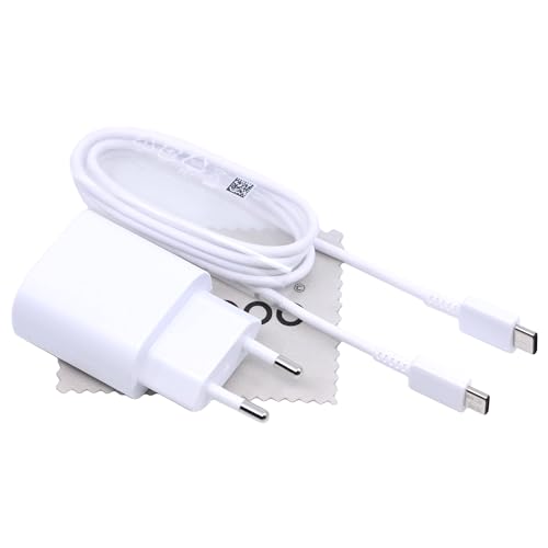 Caricatore per Samsung EP-TA800 originale per Samsung Galaxy S10 Lite S10 5G Note 10 (Plus/5G) A52 5G S20 5G S20 Plus 5G S20 Ultra 5G Power Delivery 25W Fast Charge cavo di ricarica con panno per la