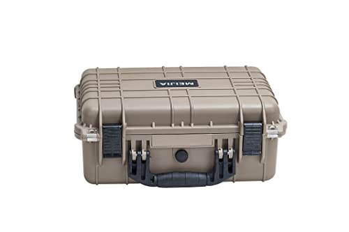 Image of MEIJIA All Weather IP67 Waterproof Hard Camera Case,Hard Protective Case,Hard Case with Customizable Foam,Fit Use of Drones,Camera,Equipments,Pistols(Desert Tan,15.98x12.99x6.85inches)