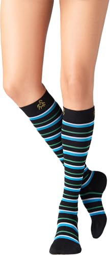 Medias de compresión graduada SOLIDEA Stripe Game Horizon negro XXL 15/21 mmHg