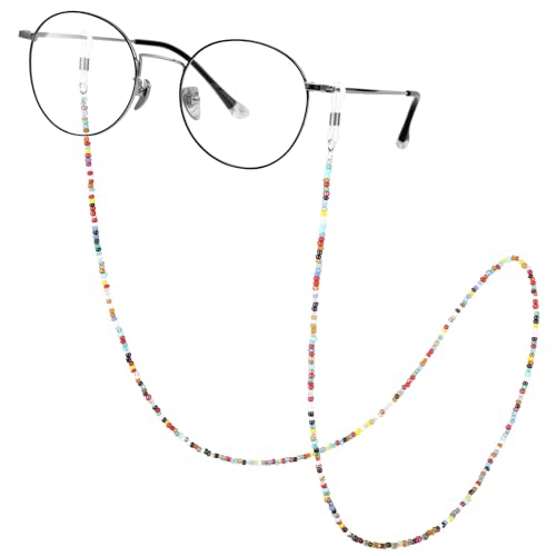 Chaîne de lunettes colorée non glissante GLEAVI lot de 2 cordons plastique amovibles
